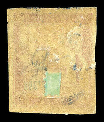 N°4B, 1f rose sur paille, SANS COTE D'IVOIRE, tirage 75 exemplaires. ...