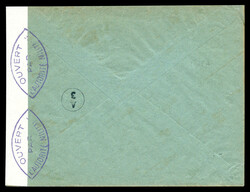 N°3, 50c sur 50c sépia, paire oblitérée sur lettre recommandée ...