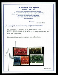 N°149A/D, NON EMIS, Traité franco-Libanais de 1936 NON DENTELES, ...