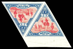 N°61, 5f bleu et rose en paire bdf. TTB Qualité: ** Cote: 500 euros