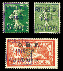 N°1/3, Série de 1920, les 3 valeurs TTB (signé/certificat) ...