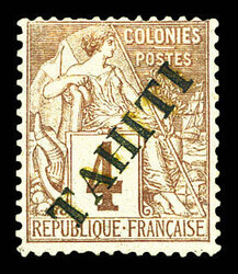 N°9, 4c lilas-brun sur gris, bon centrage, tirage 200 exemplaires. ...