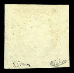 N°1, 10c bistre jaune, marges énormes avec voisins, exceptionnel. ...