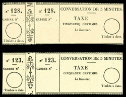 N°1/2, 25c noir sur bulle et 50c noir sur bulle, SUPERBE (signés ...