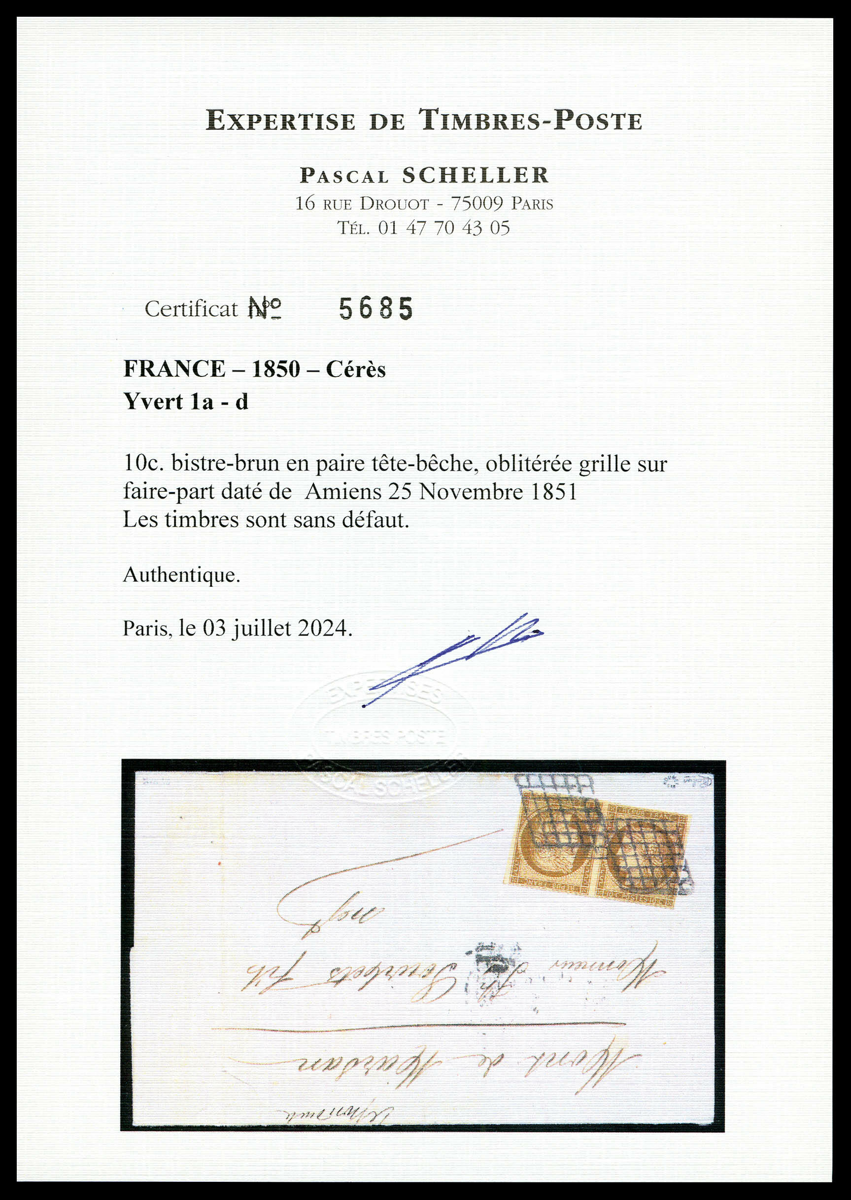 Image 2 for lot number 14 for La Postale Philatélie 53rd Auction - Part 1