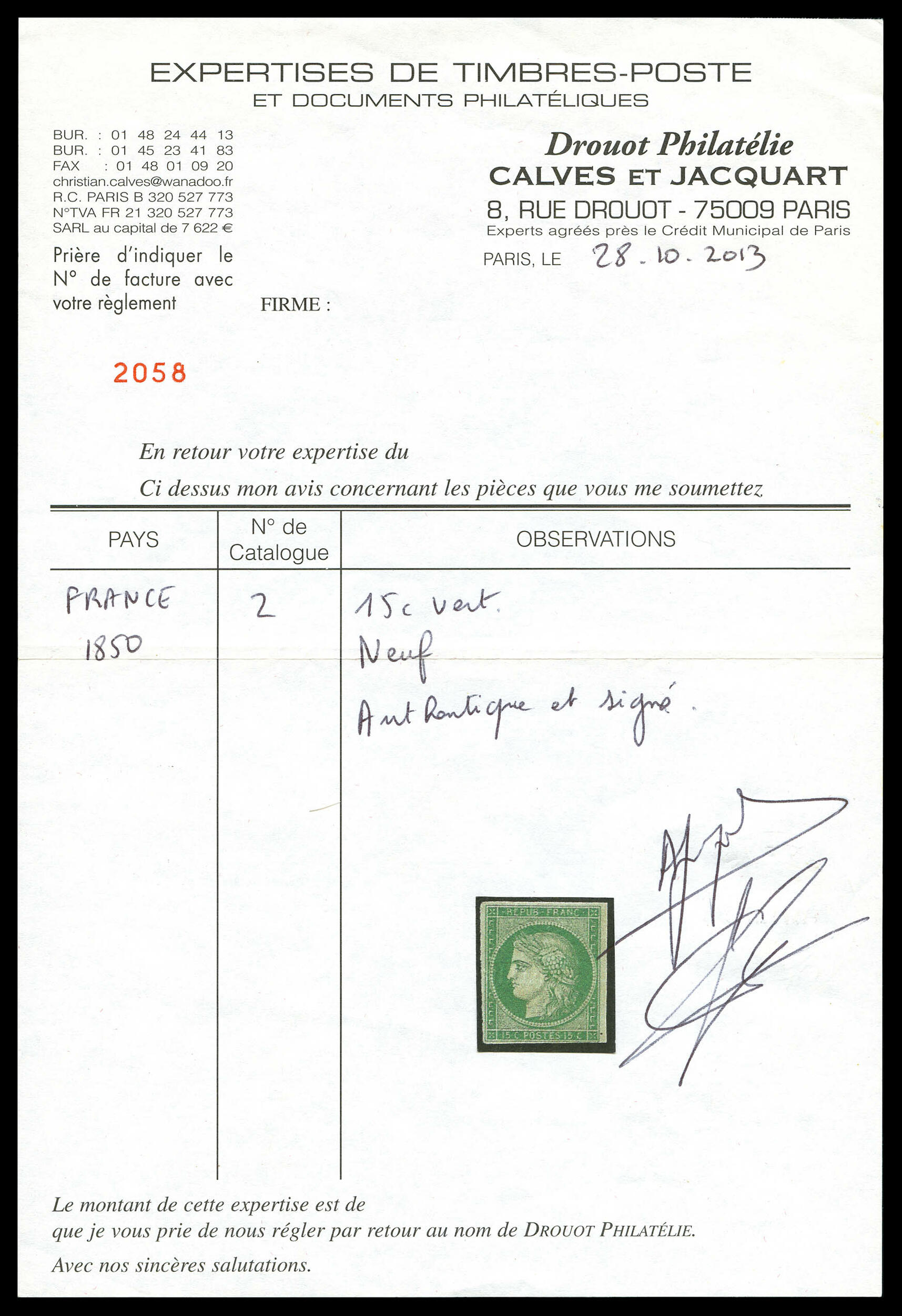 Image 4 for lot number 21 for La Postale Philatélie 53. Auktion - Teil 1