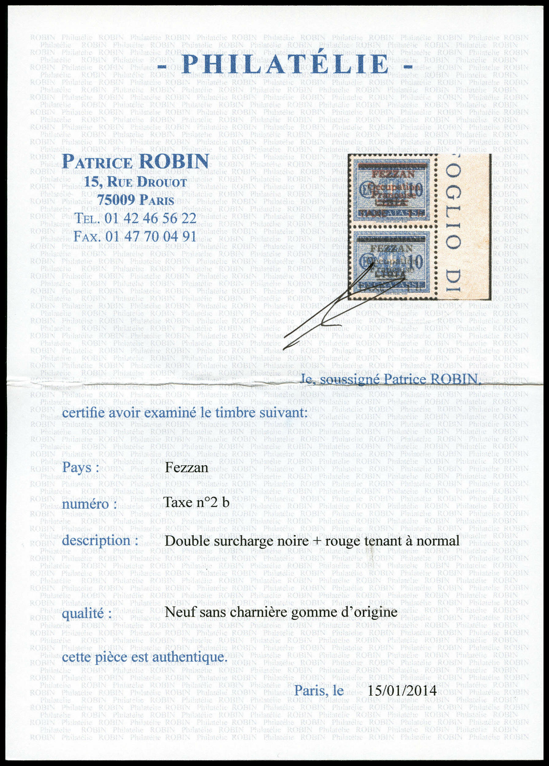 Image 1 for lot number 3164 for La Postale Philatélie 53. Auktion - Teil 1