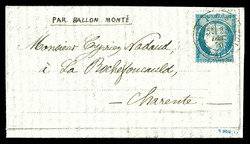 LE TOURVILLE, 20c Siège (pd) obl càd Paris Cardinal Lemoine le 26 ...