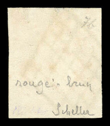 N°6A, 1F rouge-brun obl grille. TTB (signé Scheller/certificat) ...