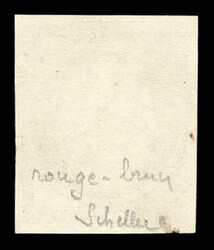 N°6A, 1F rouge-brun obl grille. TB (signé Scheller/certificat) ...