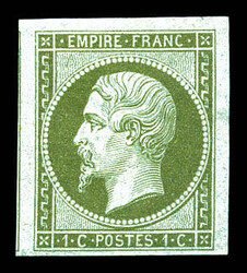 N°11, 1c olive. TTB Qualité: * Cote: 275 euros