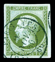 N°11, 1c olive. TTB (signé Scheller) Qualité: Oblitéré