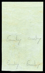 N°11c, 1c mordoré en bloc de quatre bord de feuille, fraîcheur ...