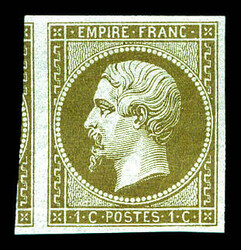 N°11c, 1c mordoré, belles marges avec voisin. SUP (certificat) ...