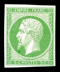 N°12, 5c vert, très frais. SUP (signé Brun/certificats) Qualité: ...