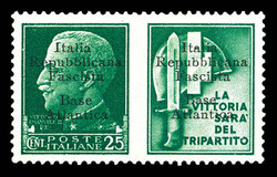 N°9D, (N° Maury), Timbre de Propagande 25c vert avec vignette ...