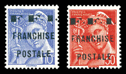 N°1/2, MAURIAC: Paire TB Qualité: ** Cote: 360 euros