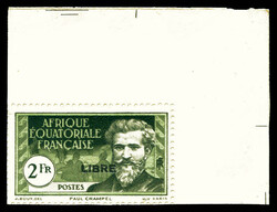 N°120B, 2f vert et vert-clair, coin de feuille, tirage 25 ...