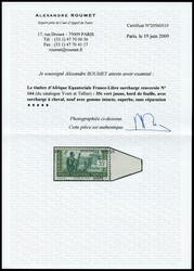 N°164, 35c, surcharge renversée et à cheval. SUP (signé ...