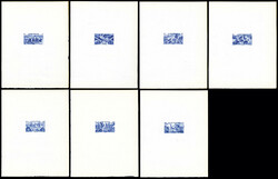N°43/49, Série Tchad au Rhin en 7 épreuves d'Artiste en bleu ...