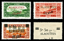 N°27a, 28a, 35aa**, 35c, et N°28 'ALAOUITES' sans 'S' et ex Double ...