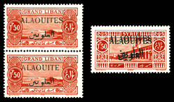 N°27a, 28a, 35aa**, 35c, et N°28 'ALAOUITES' sans 'S' et ex Double ...