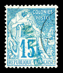 N°6A, 15c bleu surcharge BENIN bleue, TTB. R. (signé ...