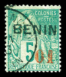 N°14, 01 sur 5c vert. TTB (certificat) Qualité: Oblitéré Cote: ...