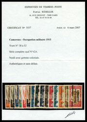 N°38/52, série complète de 15 valeurs, SUP. (signés ...