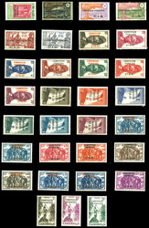 N°202/232, Série complète, (N°205 obl), les 31 valeurs TTB ...