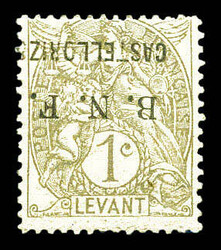 N°1d, 1c gris, surcharge renversée. TB Qualité: * Cote: 240 euros