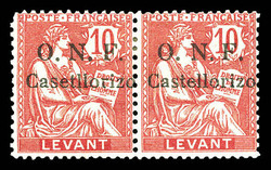 N°18aa, 10c rose: Erreur Casetlorizo tenant à normal. TB ...