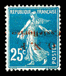 N°31a, 25c bleu, surcharge renversée. TTB Qualité: * Cote: 315 ...