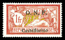 N°35, 1f lie de vin et olive. SUP. R.R. (signé Brun/certificat) ...