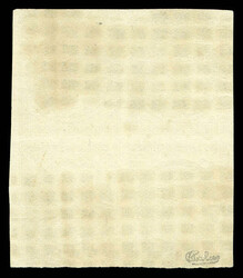 N°1, 10c bistre-brun, bloc de quatre oblitération gros points, ...