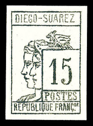 N°8, 15c gris-noir, fraîcheur postale, SUP (certificat) Qualité: ...