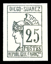 N°9, 25c gris-noir, belles marges, fraîcheur postale, SUPERBE ...