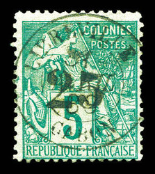 N°8, 25 sur 5c vert. TB (signé Brun) Qualité: Oblitéré Cote: 475 ...