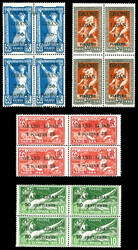 N°18/21, Série JO de 1924 en bloc de quatre. TTB (certificat) ...