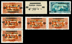 N°77b, 77 sans 'e' de libanaise TAN*, surcharge recto et verso, sur ...