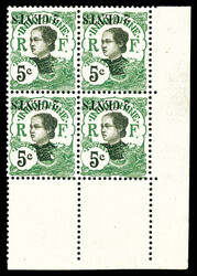 N°75a, Surcharge renversée en bloc de quatre cdf, quasi **. SUP ...