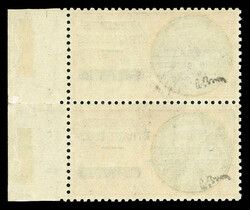 N°1a, 10f orange et vert tenant à 6f orange et vert (Poste n°1) ...