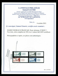N°89/92, Non émis, série complète de 1952, les 4 valeurs bdf, SUP ...