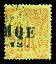 N°2A, 15c sur 20c brique sur vert. TB Qualité: Oblitéré Cote: 350 ...