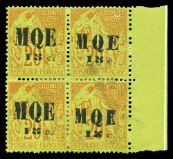 N°2Ad, Deux paire N°2 et 2A se tenant en bloc de quatre, bdf. SUP ...