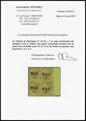 N°2Ad, Deux paire N°2 et 2A se tenant en bloc de quatre, bdf. SUP ...