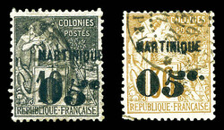 N°10A et 12A, les 2 exemplaires chiffres '5' penché. TTB Qualité: ...