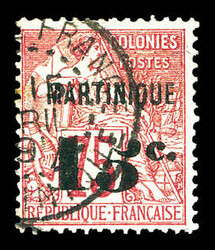 N°18A, 15c sur 75c rose, Chiffre '5' penché. TTB (signé ...