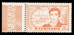 N°95a, René Caillié, 90c rouge terne, GRANDE LEGENDE, bdf, SUP ...
