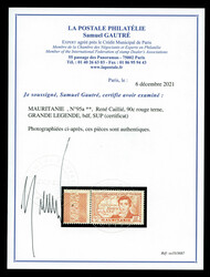 N°95a, René Caillié, 90c rouge terne, GRANDE LEGENDE, bdf, SUP ...